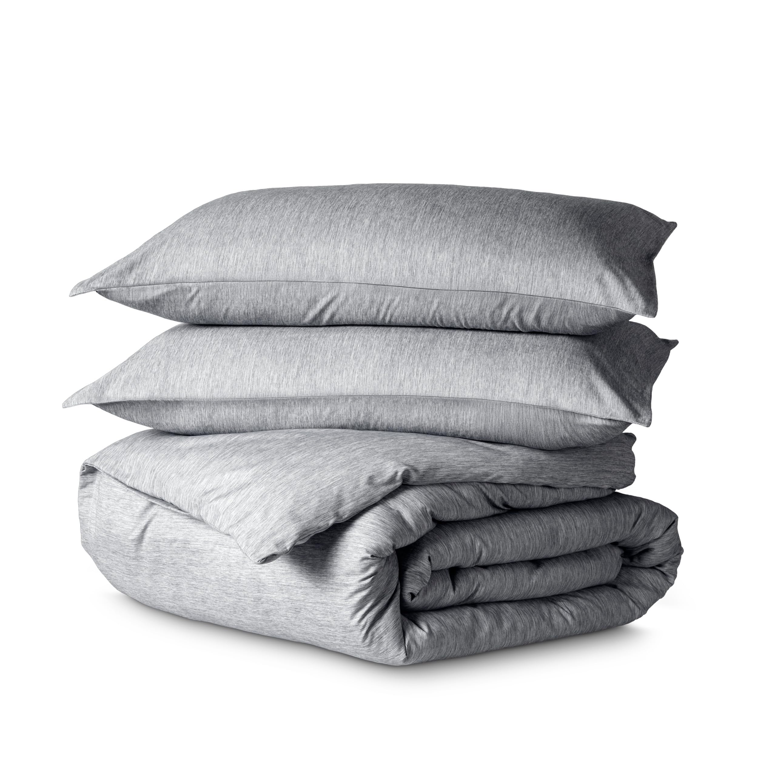 Bare Home Duvet Cover Set Super King Size - Premium 1800 Ultra-Soft Duvet Cover Set - Lightweight - Cooling Duvet Cover - Bed Duvet Cover with 2 Pillowcases (Super King, Heather Charcoal Cationic)