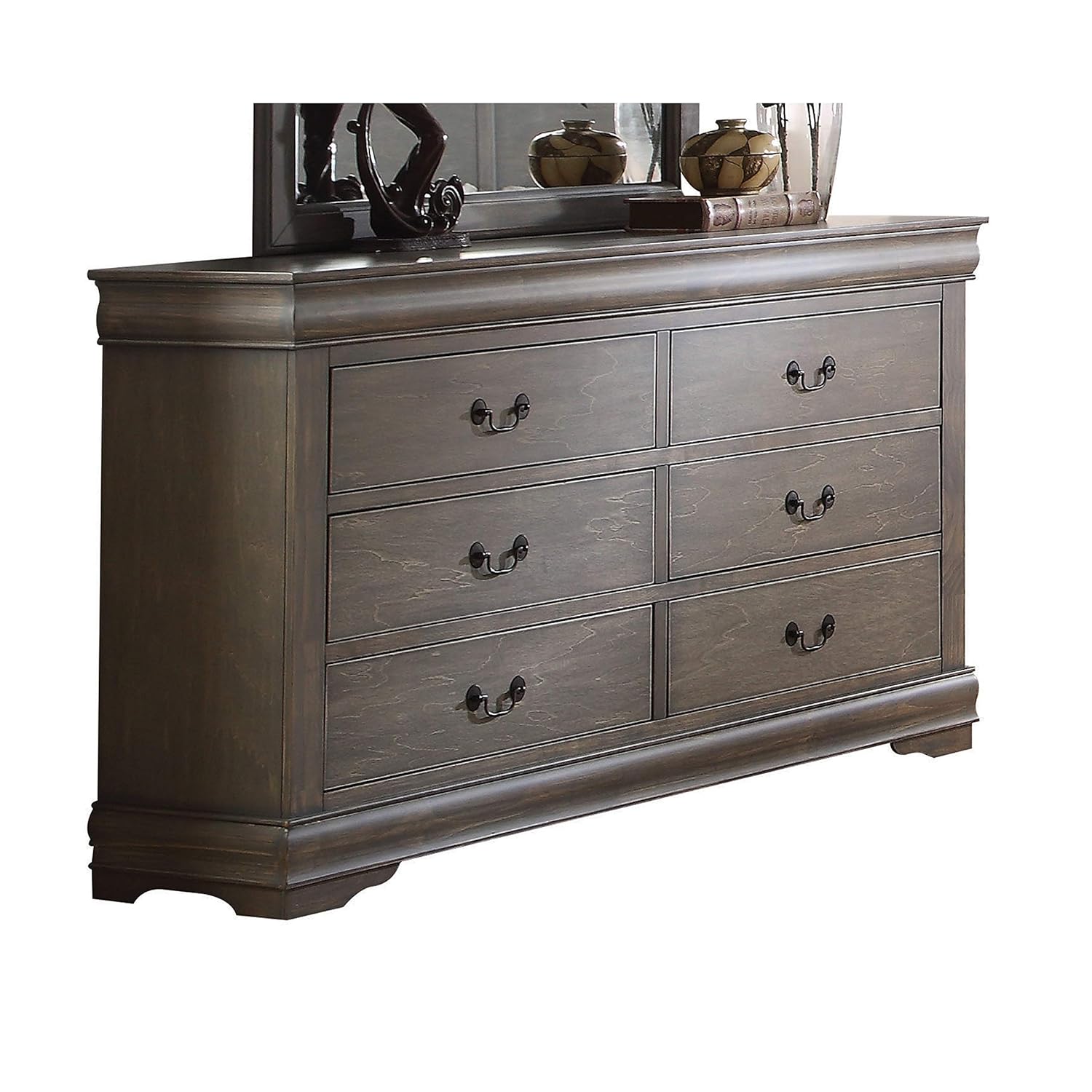 Acme Furniture Louis Philippe 23865 Dresser, Antique Gray, One Size