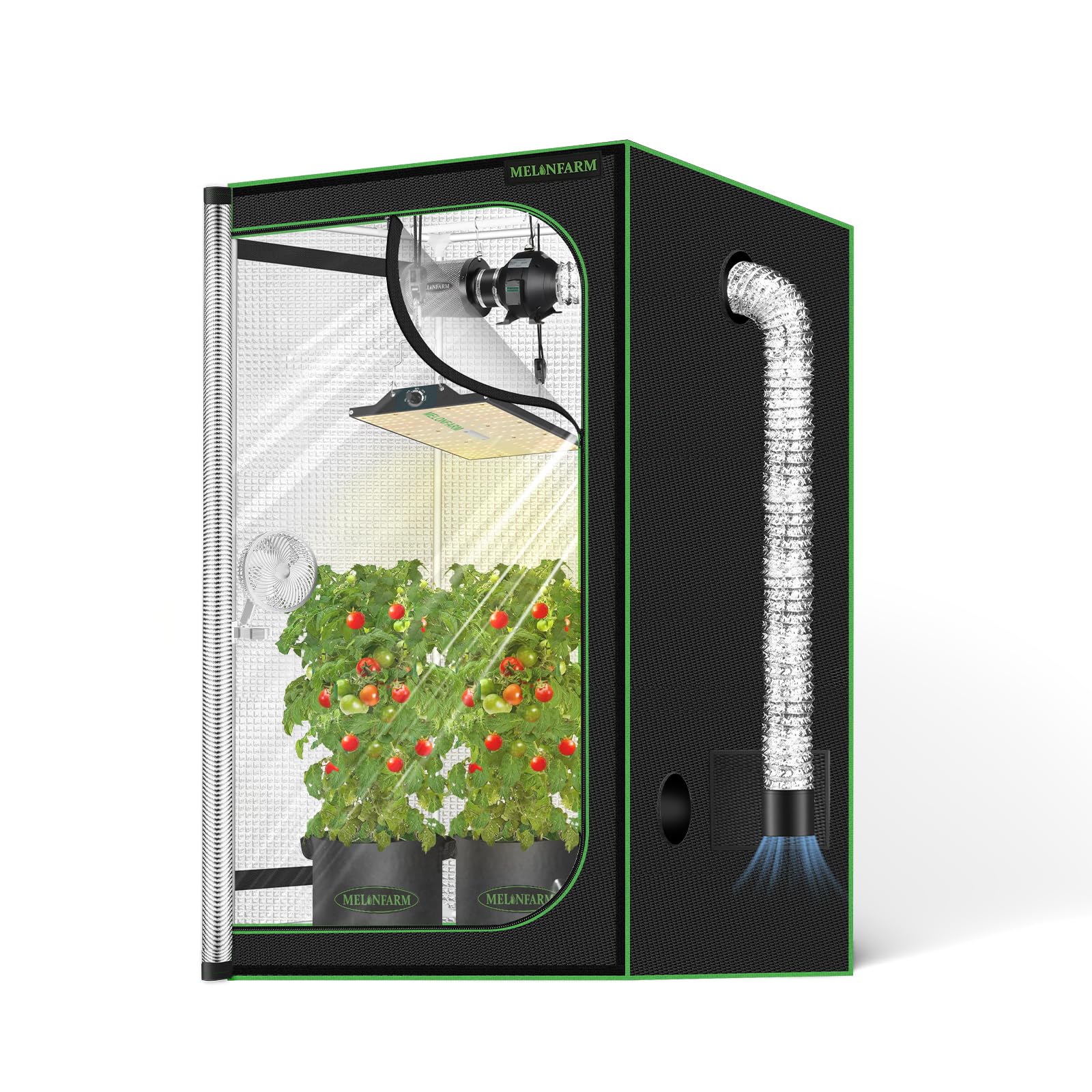 Photo 1 of MELONFARM 2x2 Grow Tent, 24"x24"x32" Double Transparent Viewing Door Indoor Grow Tent, Growing Tent with High Reflective Mylar & Floor Tray, Plant Tent for Indoor Hydroponics Growing