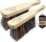 Newman and Cole Natural Wooden Hand Brush Pack 2 Bassine Bristles