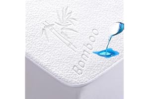 Warmstar Queen Mattress Protector Waterproof,Viscose from Bamboo Mattress Protector 3D Air Fabric Breathable Ultra Soft, Noiseless Mattress Cover Washable Fitted 8"-21" Deep Pocket