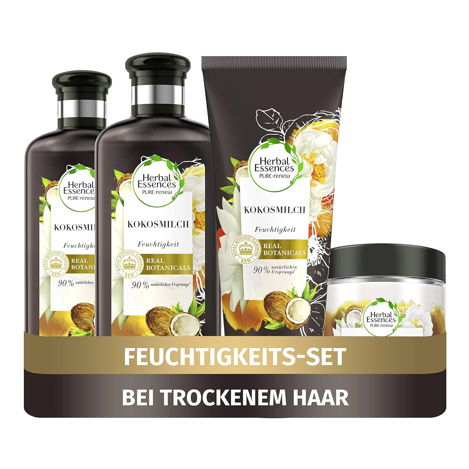 Herbal Essences PURErenew Haarpflege Set 2x Kokosmilch, Feuchtigkeit