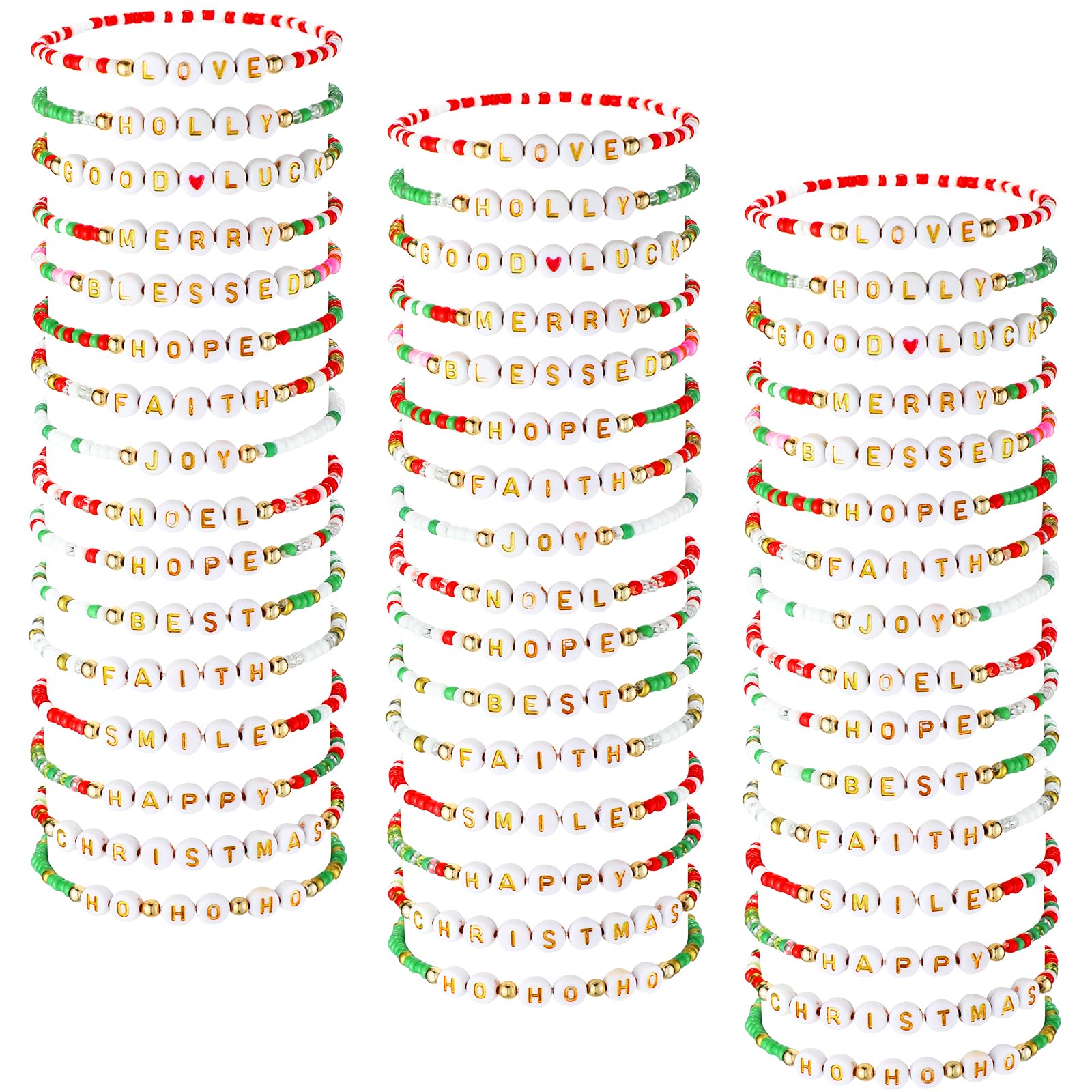 Otuuz 48 Pcs summer Kids Friendship Bracelet Set Adjustable Beads Bracelets Cute Friendship Princess Pretend Play Stretch Jewelry Set for Girls Women(Delicate)