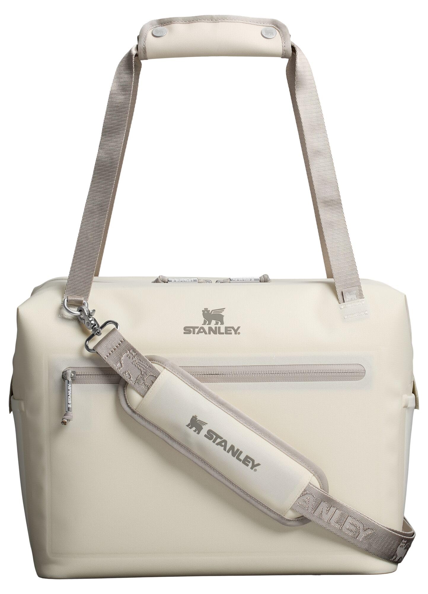 Stanley All Day Julienne Max Soft Cooler Bag and Lunch Box 20 Quarts | 30 Can Cooler with Handles and Strap | Stays Cold for a Day | Insulated Travel Bag with Zipper | BPA-Free | Cream Image Stanley All Day Julienne Max Soft Cooler Bag and Lunch Box 20 Quarts | 30 Can Cooler with Handles and Strap | Stays Cold for a Day | Insulated Travel Bag with Zipper | BPA-Free | Cream Image