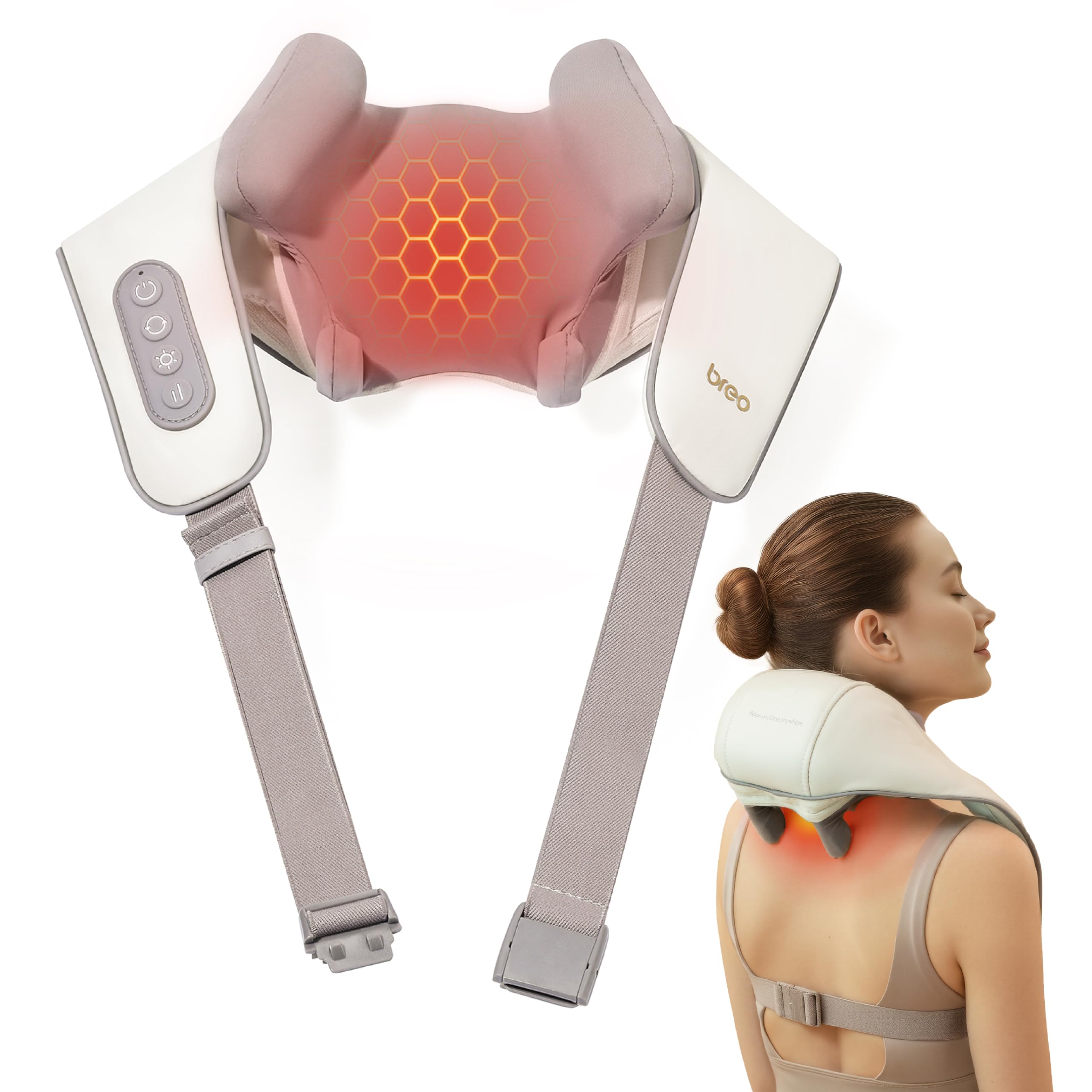 Photo 1 of Breo N5 Mini Neck Massager with Heat, Electric Massager for Neck and Shoulder, Deep Massage at Home, Muscle Relaxation Gifts