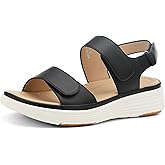 UBFEN Womens Platform Sandals Wedge Walking Comfortable Casual Adjustable Strap Lightweight Open Toe
