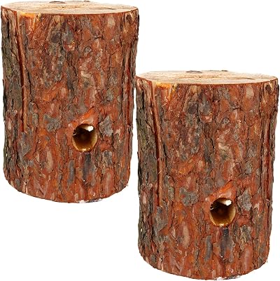 com-four 2x Swedish Fire Log Ignition Wick Campfire Outdoor Cooking Garden Torch