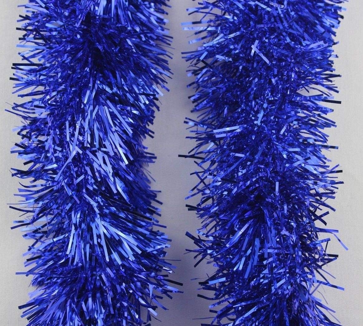 1 Blue Tinsel Christmas Decorations Tree 9cmx2m Amazon.co.uk Kitchen