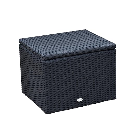 Outsunny - Mesa de Patio al Aire Libre jardín Muebles de ratán ...