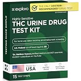 Exploro THC Tests for Home Use - 15 Pack - Marijuana Drug Test Kit | Guide for Faint Lines and a 9-Part Video Masterclass Included, Understand Exactly What You See