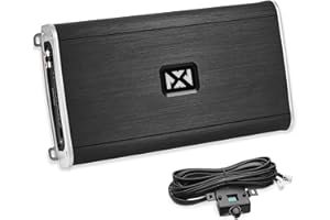 NVX VAD27001 Monoblock 1-Ch Class D Amplifier 5400W Max, 2700W RMS High Power, 1/2/4-ohm Stable, Low Pass X-Over, Bass Boost, Remote Subwoofer Bass Knob, for Car/Truck/Marine/UTV/Motorcycle