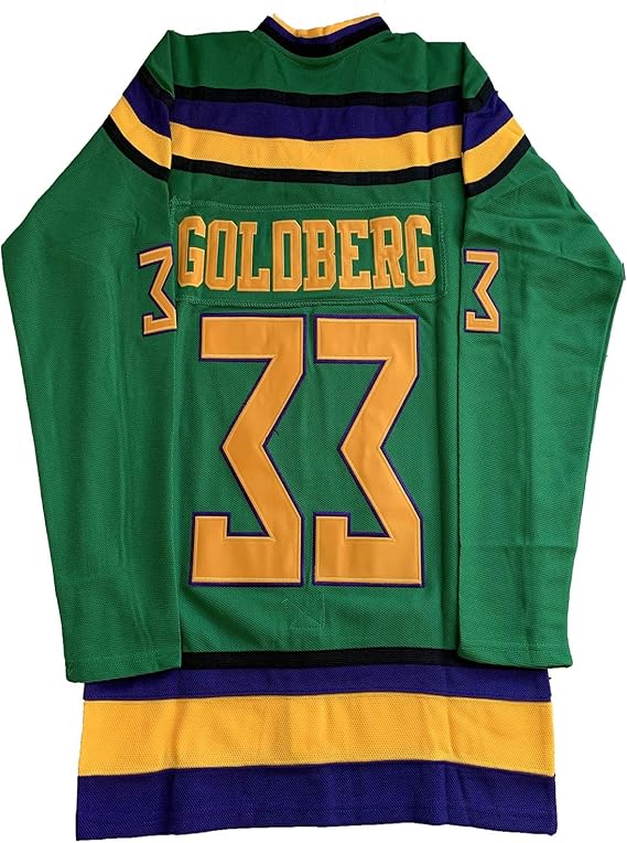 Maglie Hockey Mighty Ducks - Conway, Banks, Goldberg | Maglie Cucite Anni 90 - Foto 3