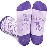InnoBeta Dolphin Socks for Women, Girls, Just A Girl Who Loves Dolphins