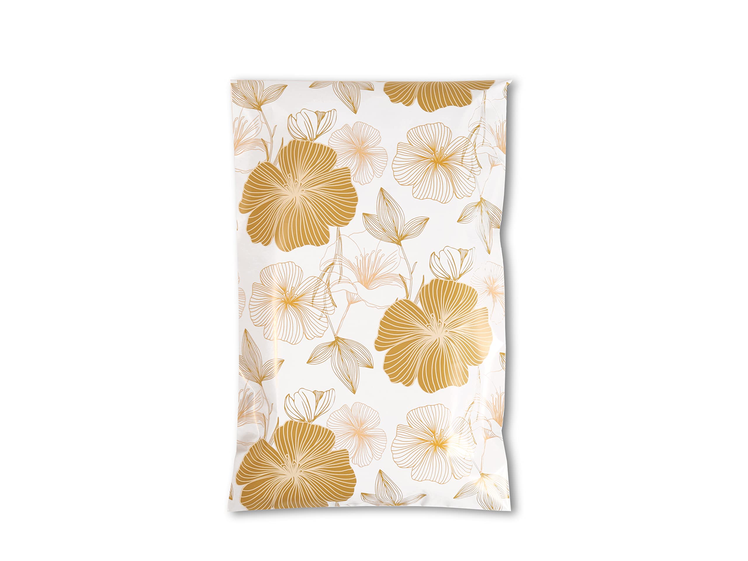 Photo 1 of Modern Gifting – 6x9 Inch (100 Pack) Eco Smart Sustainable Poly Mailers - Rustic Vintage Boho Shipping Bags Small Business - Eco Friendly Spring Boutique Mailing Envelopes - Elegant Floral (Hibiscus)