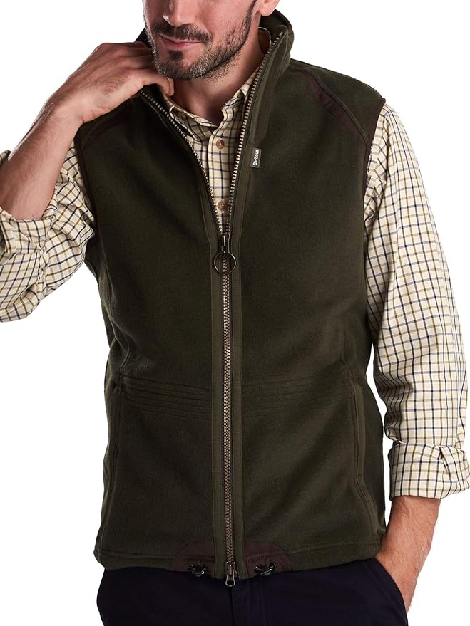 BARBOUR Men's LANGDALE GILET FLEECE VEST (Olive) LARGE Amazon.ca