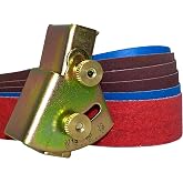 Knife Sharpening Angle Guide fits 1X30 Belt Sander with Assorted 6 Pack of 1X30 Sharpening Sanding Belts