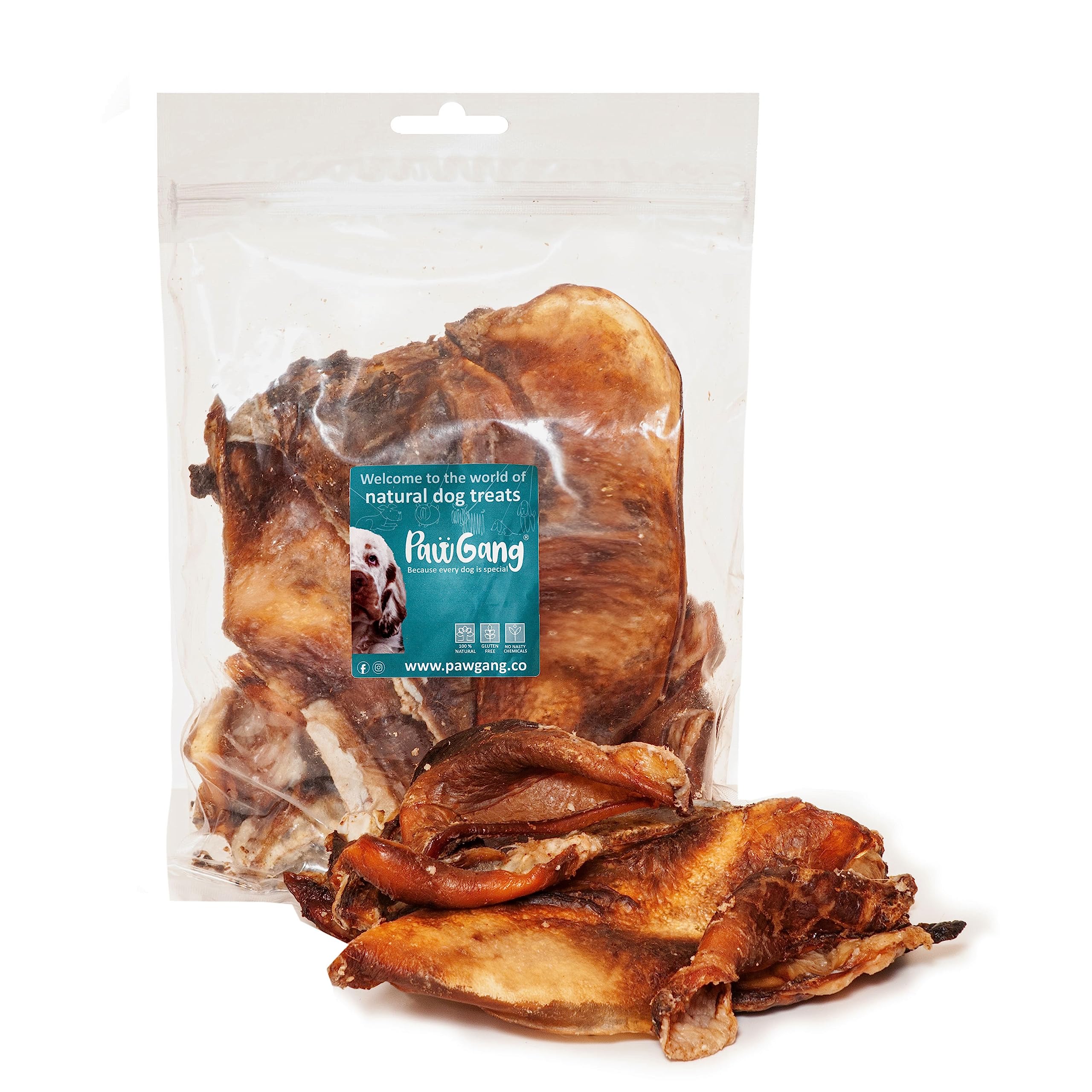 PawGang - Beef Cartilage (Moon Bone) 500g - 100% Natural Treats for Dogs Young Adult Old Small Large - Air Dried Chews Snacks - Healthy Hypoallergenic - Grain Free - BARF Raw