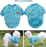HuaLiSiJi Dog Jumper Small Pink-Blue Hoodie Winter Fleece Inside S view 2