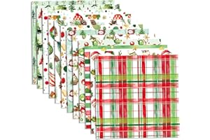 24 Sheets Christmas Scrapbook Paper 12x12 Double Sided, Christmas Cardstock Vintage for DIY Albums Journals Card Makin