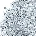 Jeejunye 3lb Crushed Mirror Glass for Crafts, Resin Glue Art Decorative DIY White Mirror Pieces 6-8mm