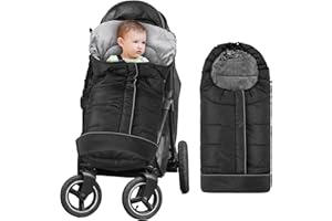 Yoofoss Stroller Cover for Winter, Toddler Stroller Footmuff Universal for Most Stroller, Water Resistant Warm Coral Baby Str