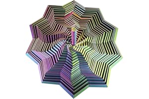 3D Printed Star Expanded Star Fidgety Toy with Handle Desktop Ornament Whirling Spirals Design Geometric Birthday Gift Decora
