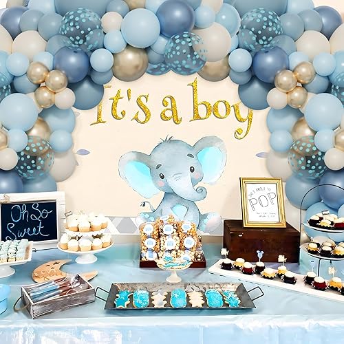 Balloon Arch Boy Baby Shower Theme Colors PRIMEPURE Complete Baby