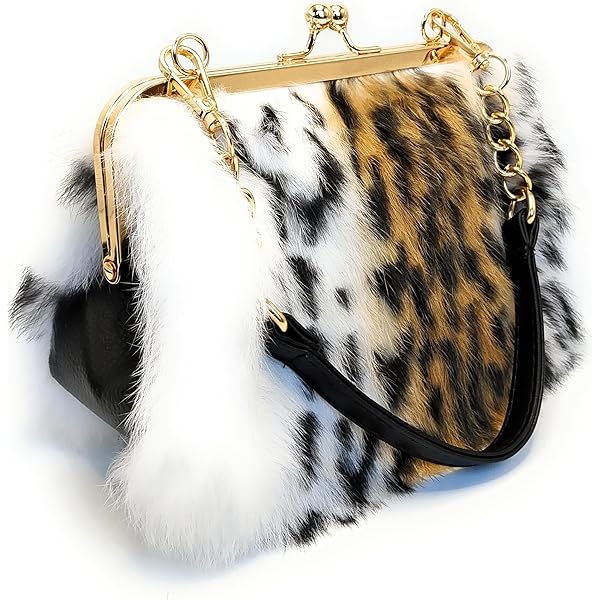 Luxurious Evening Handbag - Genuine Fox, Rabbit, and Mink  display picture 2