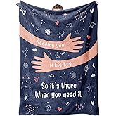 Afterprints Get Well Gifts for Women Men, Hug/Healing Blanket, Thinking of You/Cancer Care/Sympathy/After Surgery Gifts for Friends, Sister, Coworker, Soft Throw Blankets 50'' x 60''