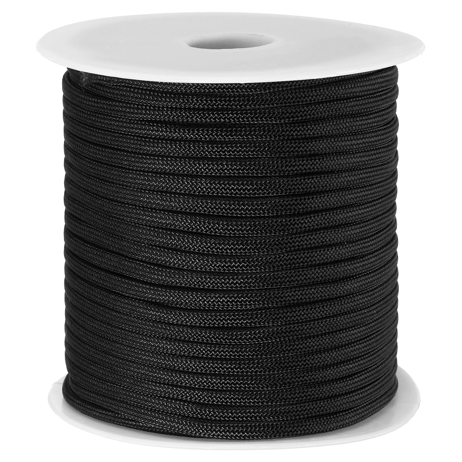 PATIKIL 164FT 550 Paracord, 7 Strand Parachutes Cord Spool 4mm Survival Strong Rope String for Camping Hiking Fishing, Black