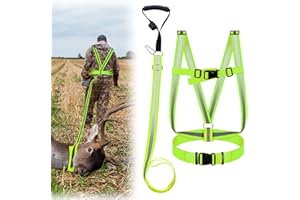 WinnerWhy Deer Drag Strap and Dual Harness with Reflective Strips Heavy Duty Deer Dragging Rope Hunting for Hunters
