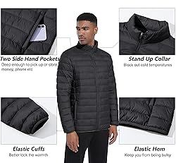 MAGCOMSEN Puffer Jacket Men Packable Down Jacket