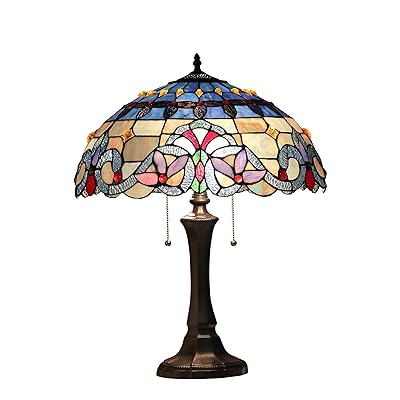 Chloe Lighting CH33381VB16-TL2  Grenville Tiffany-Style Victorian 2 Light Table Lamp 16-Inch Shade