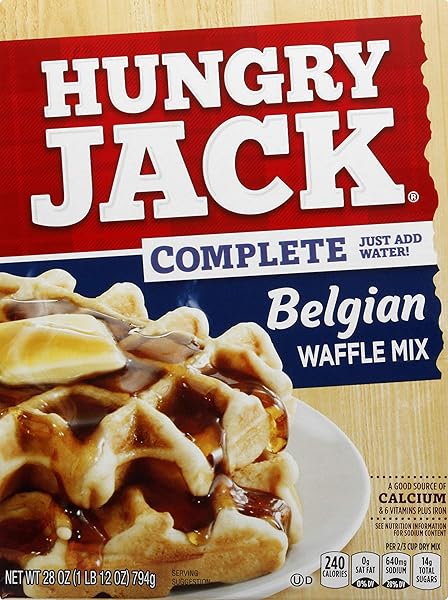 HUNGRY JACK COMPLETE BELGIAN WAFFLE MIX, 28 OUNCE