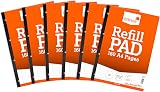 Silvine SV41803 A4 Refill Feint Pad Pack of 6 160 pages 4 hole punched view 1