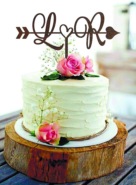 Amazon Com Delia32agnes Wedding Cake Topper L Initials Cake