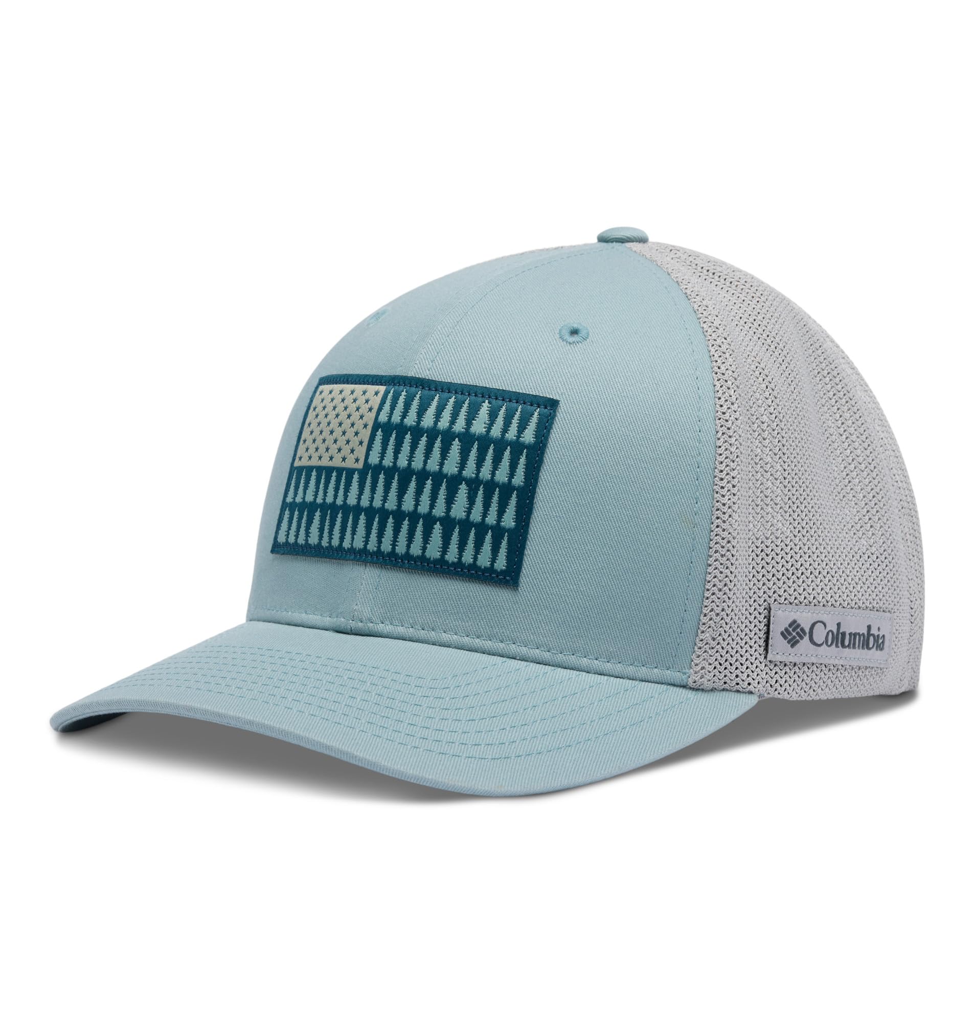 Columbia Unisex Tree Flag Mesh Ball Cap, Crushed Blue, L/XL Image