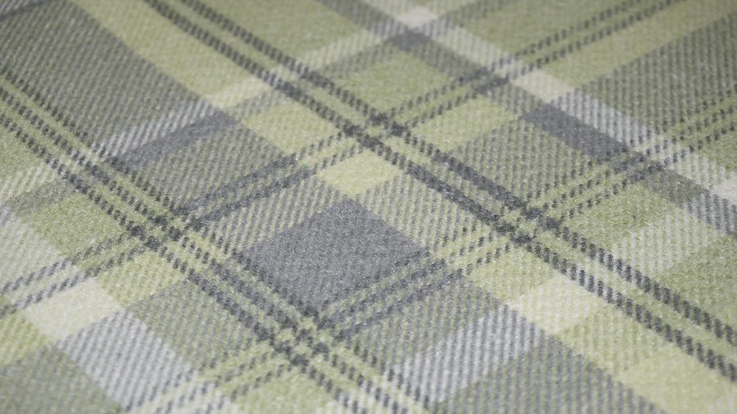 TheFabricTrade Sage Green Tartan Plaid Check Tweed Balmoral Wool Effect