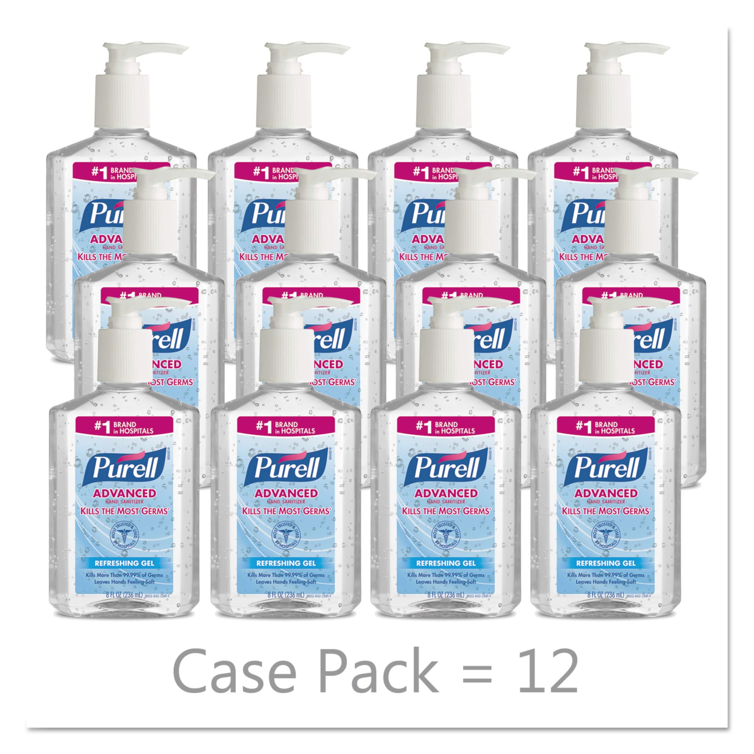 PURELL Advanced Hand Sanitizer Refreshing Gel, Clean Scent, 8 fl oz