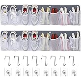 RV Shoe Storage for Bedside - 16 Extra Large Pocket Wall Mounted Entryway Shoes Rack, Bed Hanging Pocket Organizer, Bedside Caddy for Shoes and Tool Accessories,RV & Camper Essentials 2 Pack