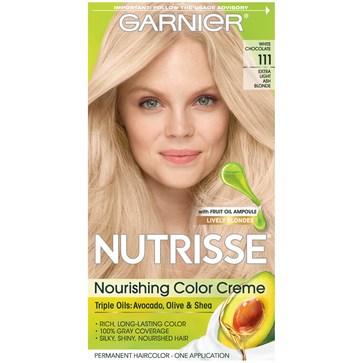 Buy Garnier Nutrisse Haircolor 111 Extra Light Ash Blonde White