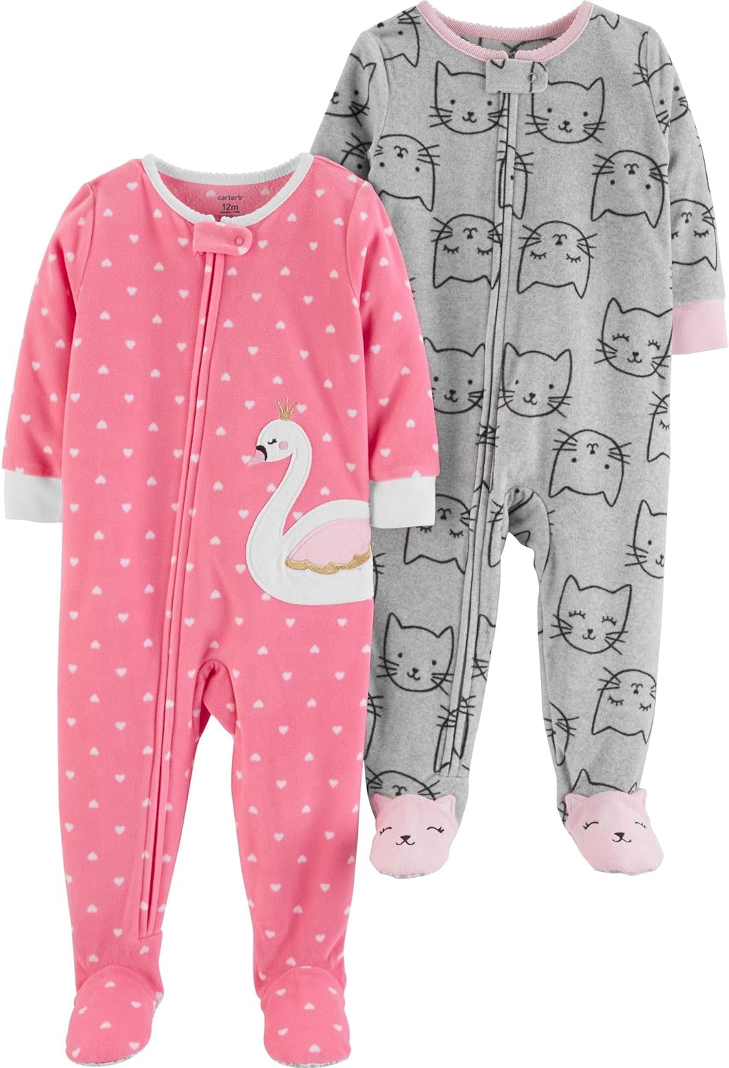 carters fleece footed pajamas