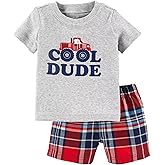 Bumeex Toddler Boy's Short Sleeve T-Shirt and Short Outfit Set 2-7T