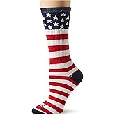 SockGuy Men's USA Flag Socks, White, Small/Medium