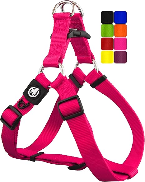 Ddoxx Harnais Chien Step In Nylon Reglable Nombreuses Couleurs Tailles Pour Petit Moyen Gros Grand Harnais De Poitrine Chat Chiot Rose Pink Xxs Amazon Fr Animalerie