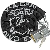 VULCAN Premium Security Case Hardened Lock and Chain Kit - Cannot Be Defeated with Hand Tools - 3/8 Inch x 9 Foot (+/- 2 Inches)
