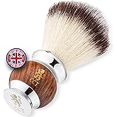 Shaving Brush The Cambridge Cut Throat® Luxury Missanda Hardwood and Stainless Steel Men's Brush for Soap, Foam or Cream with