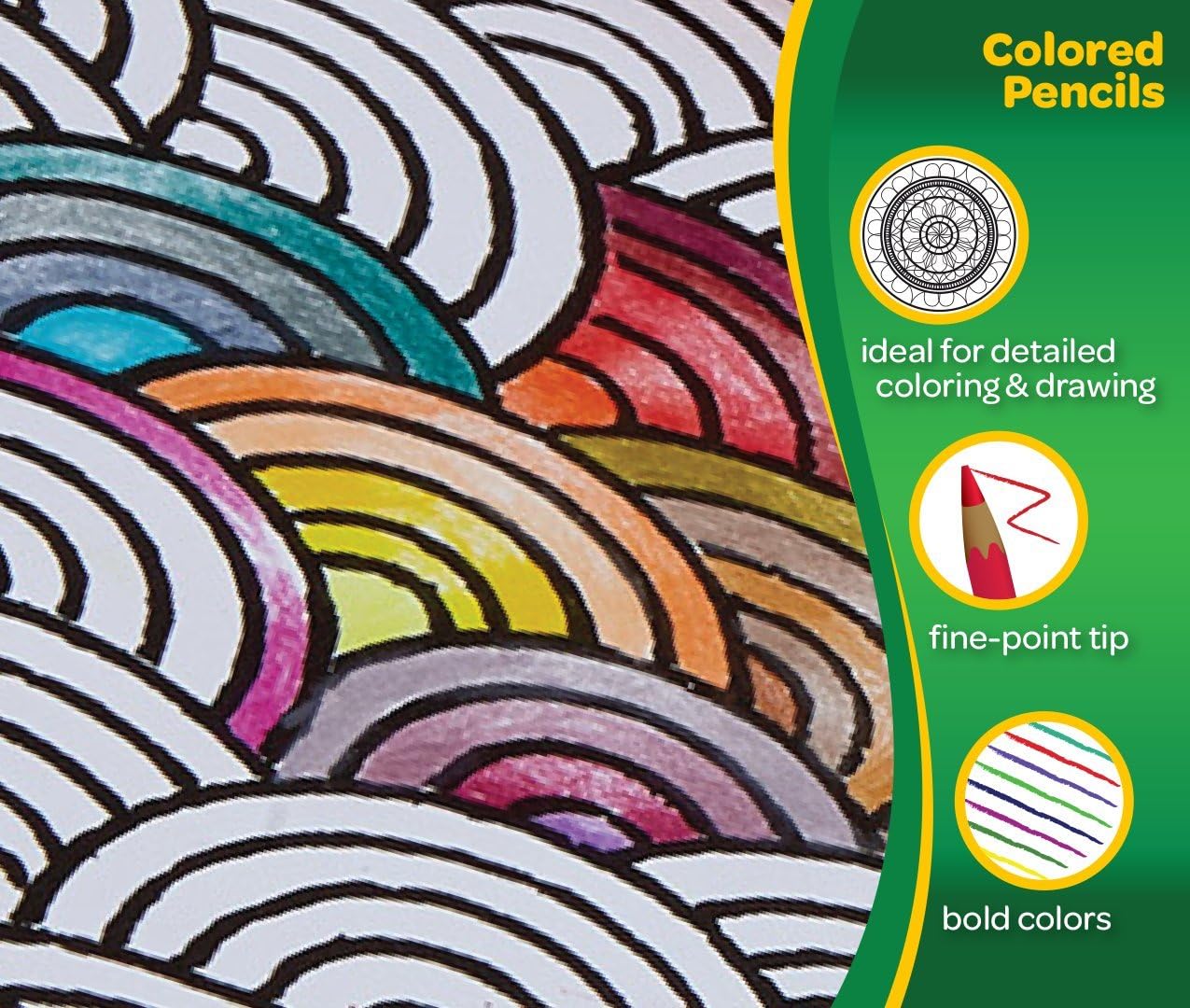 Crayola Colored Pencils, Adult Coloring, Stocking Stuffers for Teens, 50 Count: Toys & Games