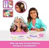 Barbie Styling Head with 20+ Hair Accessories Dark Brown Hair JFG82 view 2