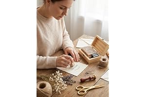 36 Pcs Small Wooden Rubber Stamps, 0.2 Inch Letters & Numbers, for DIY Crafts, Cards, Scrapbooking, Photo Albums, Stamping Ki